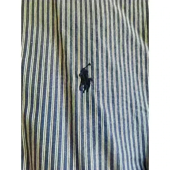 Polo Ralph Lauren Men's Shirt Size 16‎ 32/33 Andrew Collared Striped Long Sleeve - Picture 2 of 5